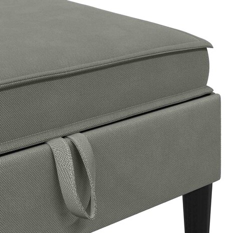 Hocker met Opslag Donkergrijs Fluweel 7