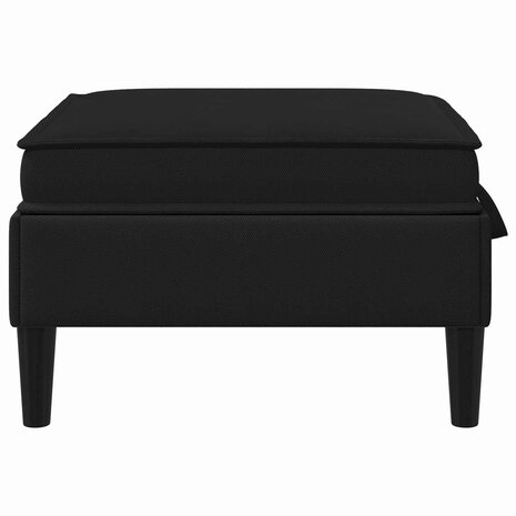 Hocker met Opslag Zwart Fluweel 5