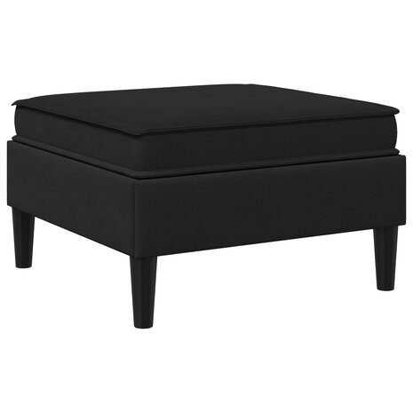 Hocker met Opslag Zwart Fluweel 6