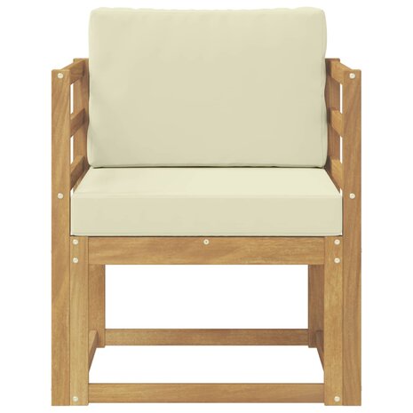 2 Stuk Buiten bankenset Polyester Wit en Cr&egrave;me 3