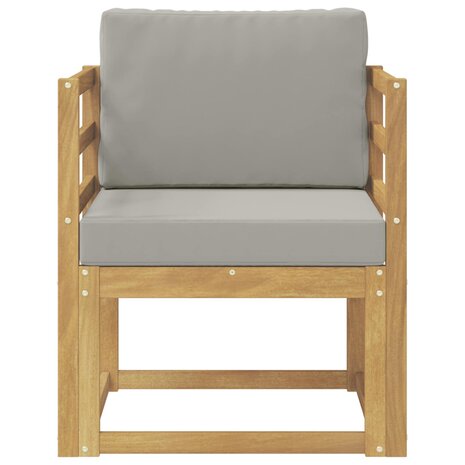 2 Stuk Buiten bankenset Polyester Wit en Lichtgrijs 3