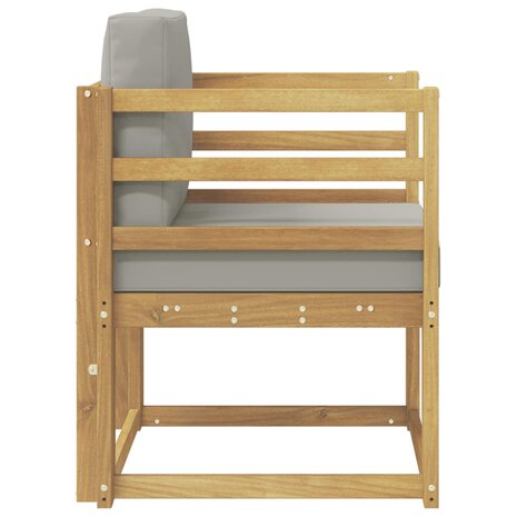 2 Stuk Buiten bankenset Polyester Wit en Lichtgrijs 4