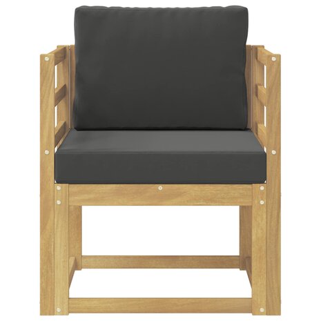 2 Stuk Buiten bankenset Polyester Wit en Anthraciet 3