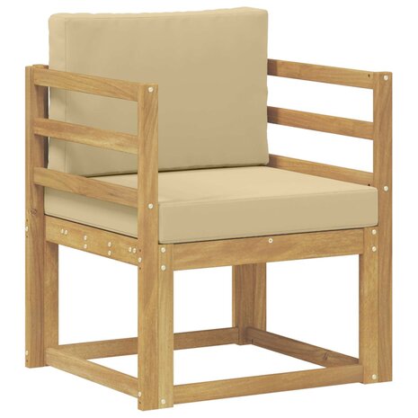 2 Stuk Buiten bankenset Polyester Wit en Beige 2