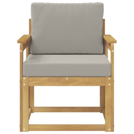 2 Stuk Buiten bankenset Polyester Wit en Lichtgrijs 3