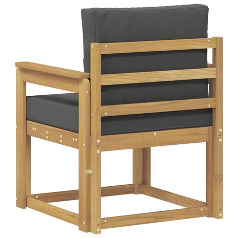 2 Stuk Buiten bankenset Polyester Wit en Anthraciet 5