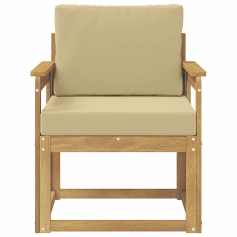 2 Stuk Buiten bankenset Polyester Wit en Beige 3