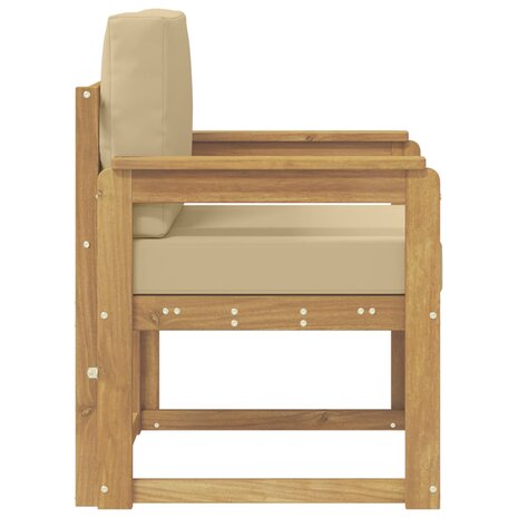 2 Stuk Buiten bankenset Polyester Wit en Beige 4