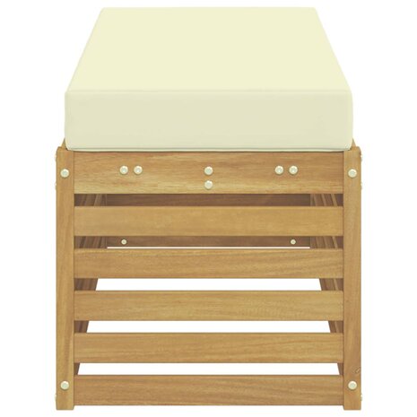 Buiten bankenset Wit en cr&egrave;mekleurig 115 x 43 x 45 cm 4