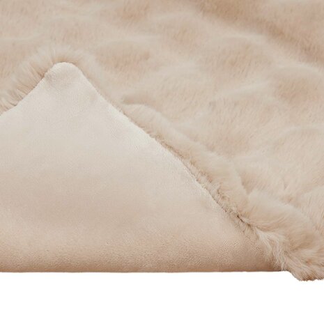 Antislip deken van imitatie konijnenbont Olite Beige Polyester 7