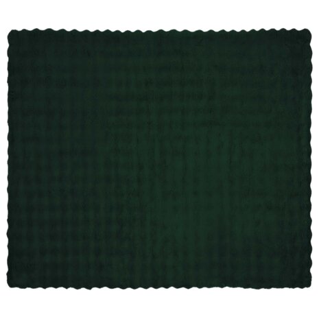 Antislip deken van imitatie konijnenbont Olite Donkergroen 5