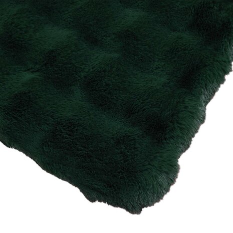 Antislip deken van imitatie konijnenbont Olite 4 st Donkergroen 7