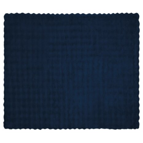 Antislip deken van imitatie konijnenbont Olite Marineblauw 5