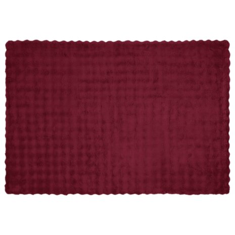 Antislip deken van imitatie konijnenbont Olite Bordeaux Rood 5