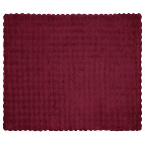 Antislip deken van imitatie konijnenbont Olite Bordeaux Rood 5