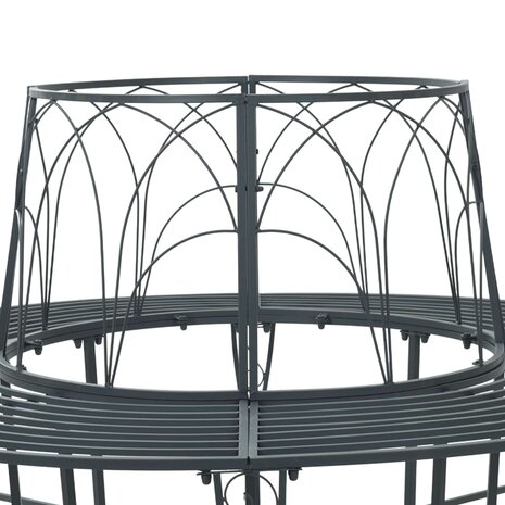 Boombank 8 zitplaatsen &Oslash; 160 x 89 cm Staal Zilvergrijs 4