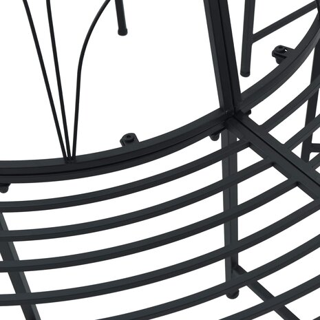 Boombank 8 zitplaatsen &Oslash; 160 x 89 cm Staal Zwart Rond 3