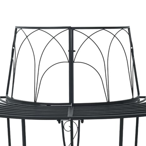 Boombank 4 zitplaatsen 160 x 80 x 89 cm Staal Zwart 4