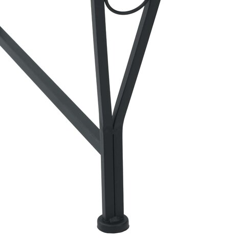 Boombank 8 zitplaatsen &Oslash; 160 x 89 cm Staal Zwart Rond 3