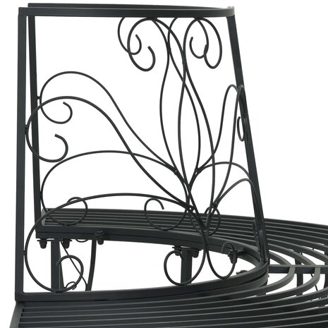 Boombank 4 zitplaatsen 160 x 80 x 89 cm Staal Zwart 5