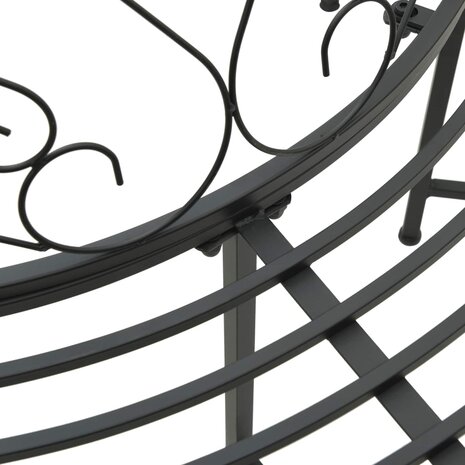 Boombank 8 zitplaatsen &Oslash; 160 x 89 cm Staal Zwart Rond 4