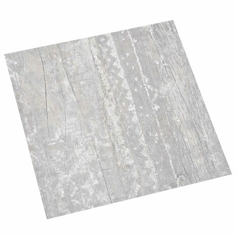 Vloerplanken Lichtgrijs en wit. 5,11 m&sup2; 55 st PVC 2