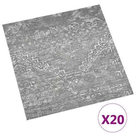Zelfklevende Vloerplanken Betongrijs 30,5 x 30,5 cm 20 st PVC 2