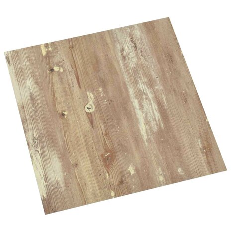 Zelfklevende Vloerplanken Bruin en wit 30,5 x 30,5 cm 20 st PVC 1