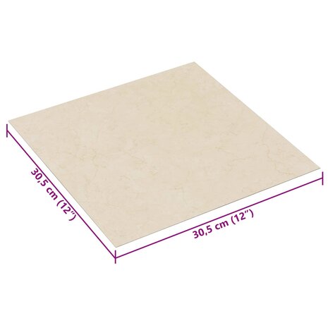 Zelfklevende Vloerplanken Lichtgeel 30,5 x 30,5 cm 20 st PVC 6