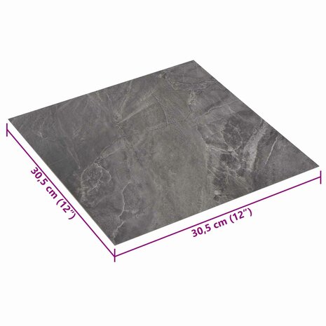Zelfklevende Vloerplanken Zwart 30,5 x 30,5 cm 20 st PVC 6