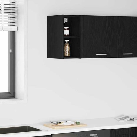 Hangkast Zwart Eiken 20 x 29,5 x 40 cm Bewerkt hout 1