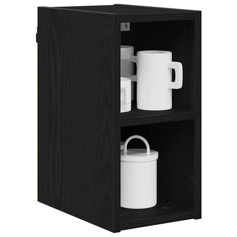Hangkast Zwart Eiken 20 x 29,5 x 40 cm Bewerkt hout 3