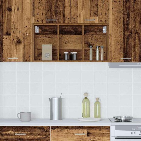 Hangkast Oudhout 40 x 29,5 x 80 cm Bewerkt hout 4