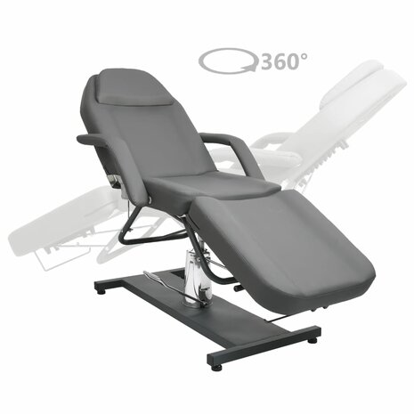 Massagetafel 180x62x(87-112) cm grijs 2