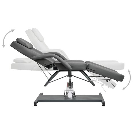 Massagetafel 180x62x(87-112) cm grijs 3
