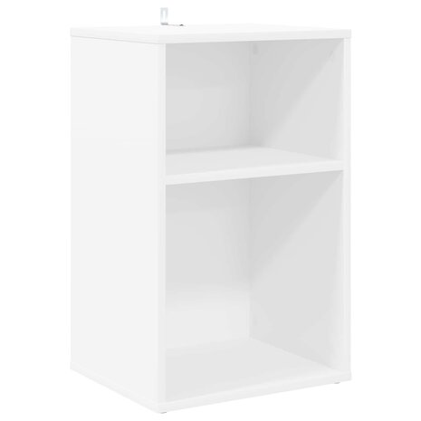 Platenkast Wit 38 x 33 x 61 cm Bewerkt hout 2