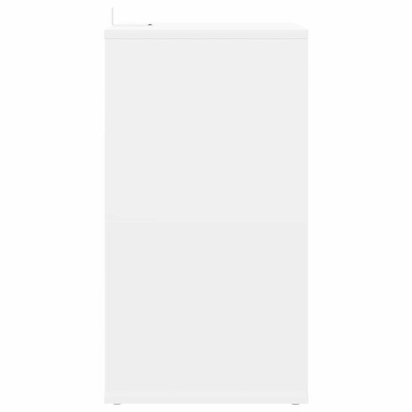 Platenkast Wit 38 x 33 x 61 cm Bewerkt hout 5
