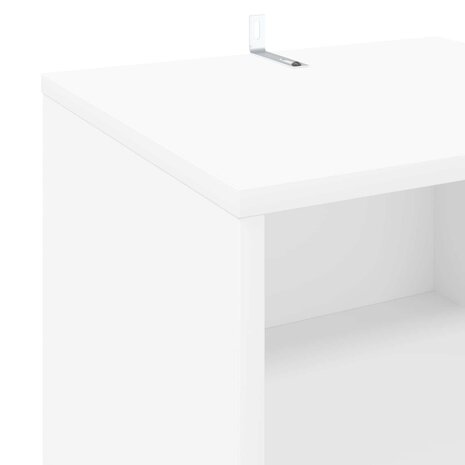 Platenkast Wit 38 x 33 x 61 cm Bewerkt hout 7