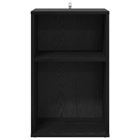 Platenkast Zwart eiken 38 x 33 x 61 cm Bewerkt hout 4