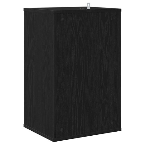 Platenkast Zwart eiken 38 x 33 x 61 cm Bewerkt hout 6