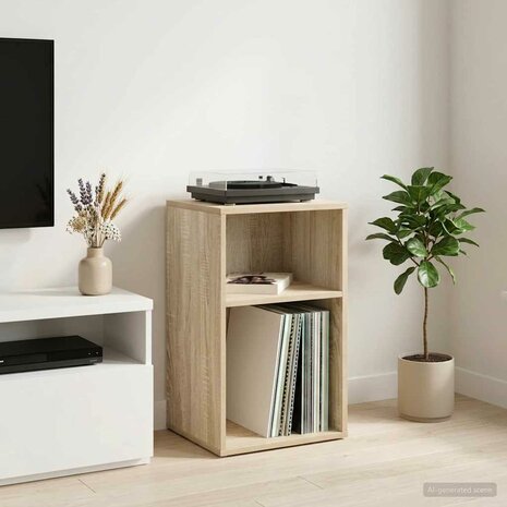 Platenkast Sonoma Eiken 38 x 33 x 61 cm Bewerkt hout 1