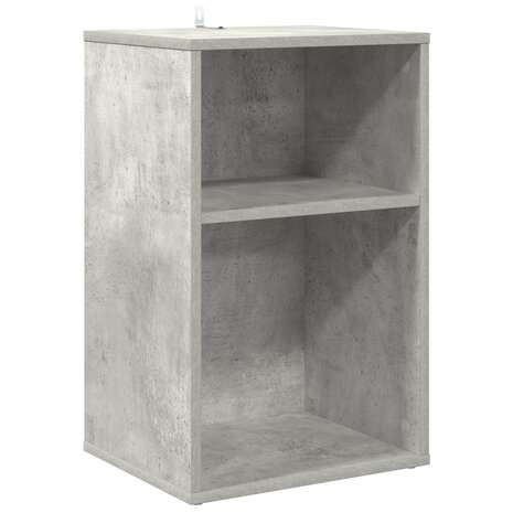 Platenkast Betongrijs 38 x 33 x 61 cm Bewerkt hout 2