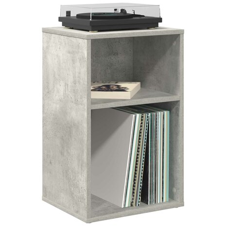 Platenkast Betongrijs 38 x 33 x 61 cm Bewerkt hout 3