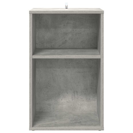 Platenkast Betongrijs 38 x 33 x 61 cm Bewerkt hout 4