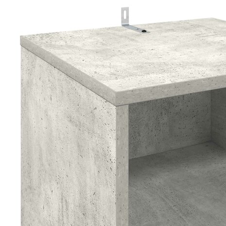 Platenkast Betongrijs 38 x 33 x 61 cm Bewerkt hout 7