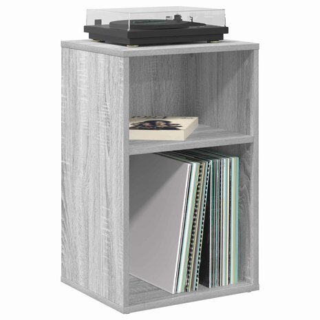 Platenkast Grijs Sonoma 38 x 33 x 61 cm Bewerkt hout 3