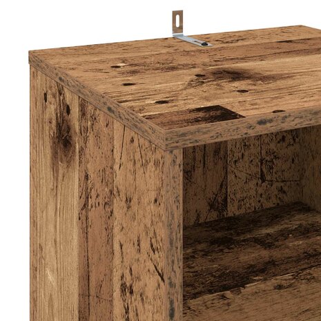 Platenkast Oud hout 38 x 33 x 61 cm Bewerkt hout 7