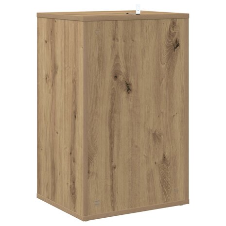 Platenkast Artisanaal eiken 38 x 33 x 61 cm Bewerkt hout 6