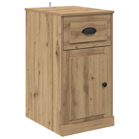 Bijzetkast 40 x 50 x 75 cm Bewerkt hout Artisan Eiken 2