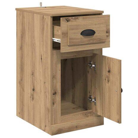 Bijzetkast 40 x 50 x 75 cm Bewerkt hout Artisan Eiken 5